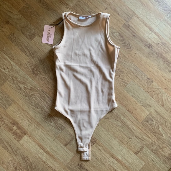 Missguided Tops - Missguided Petite Ribbed Bodysuit